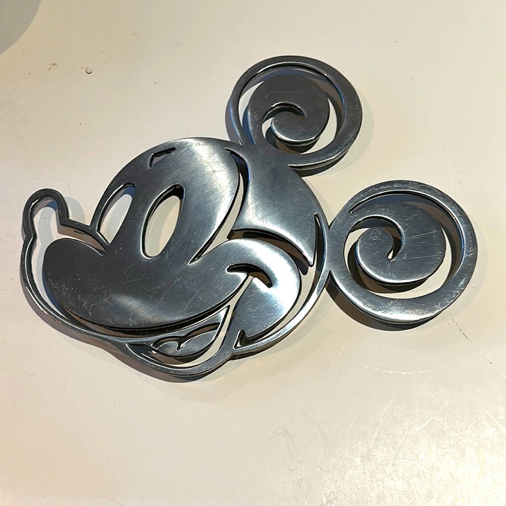 Large 9.5" Disney Mickey Mouse Kitchen Trivet Aluminum Metal Hot Plate Holder
